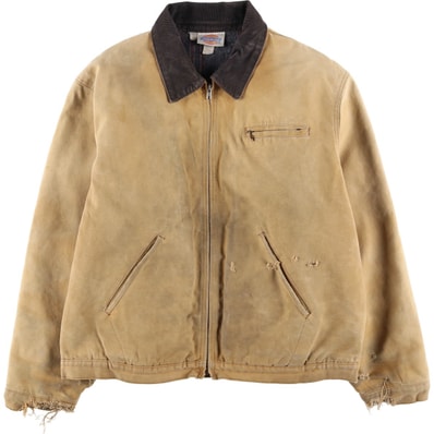 古着 90年代 ディッキーズ Dickies デトロイトジャケットタイプ ダックワークジャケット メンズXXL相当 ブランケットライナー ヴィンテージ/eaa605501