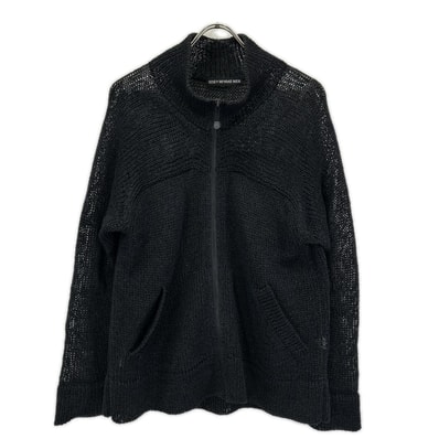 イッセイミヤケメン 13SS ブラック ME31KO192 和紙 ジップアップニット 2
