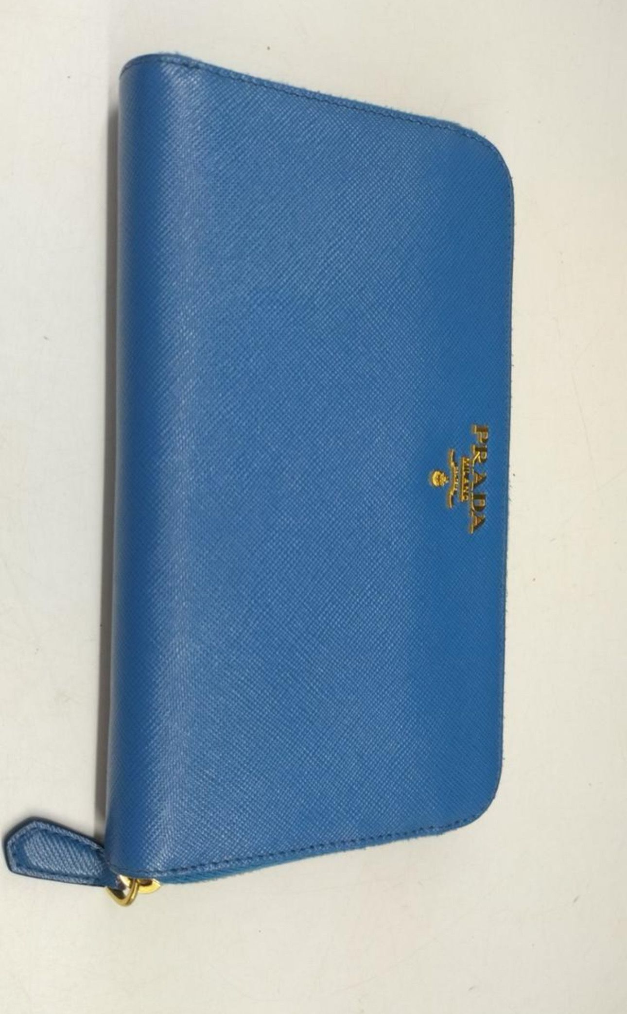 PRADA Large Saffiano Leather Wallet "Bluette"