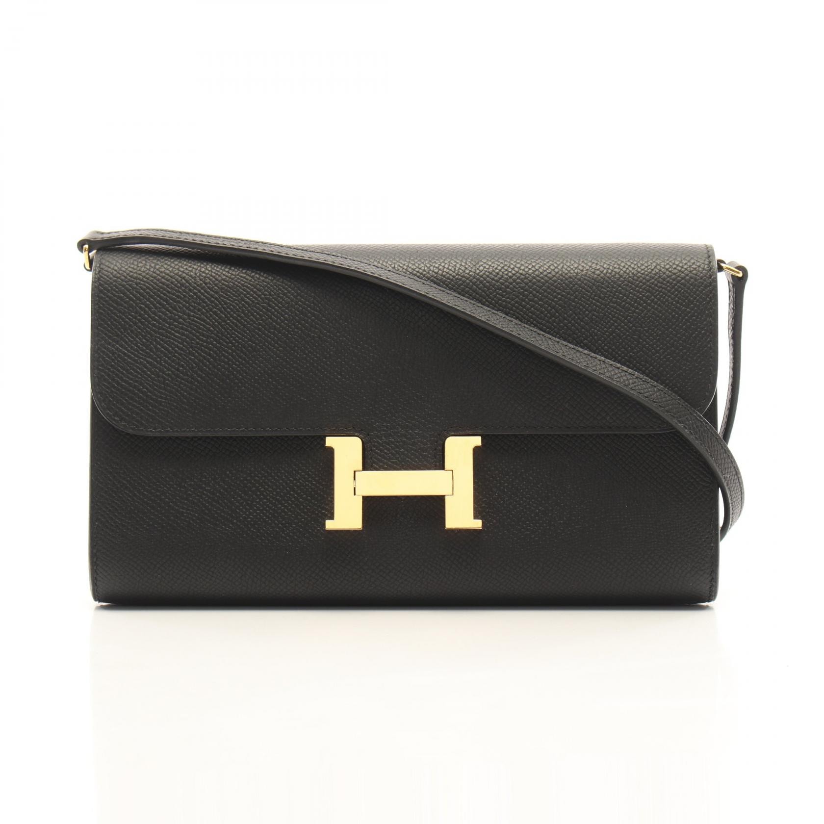 エルメス HERMES コンスタンス ロング トゥーゴー ショルダーバッグ バッグ ヴォーエプソン ヴォーエプソン K刻印(2025年製造) レディース ブラック系 【中古】