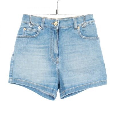 ヴェルサーチ VERSACE メデューサボタン デニムパンツ 衣料品 ボトムス コットン レディース ブルー系 【中古】