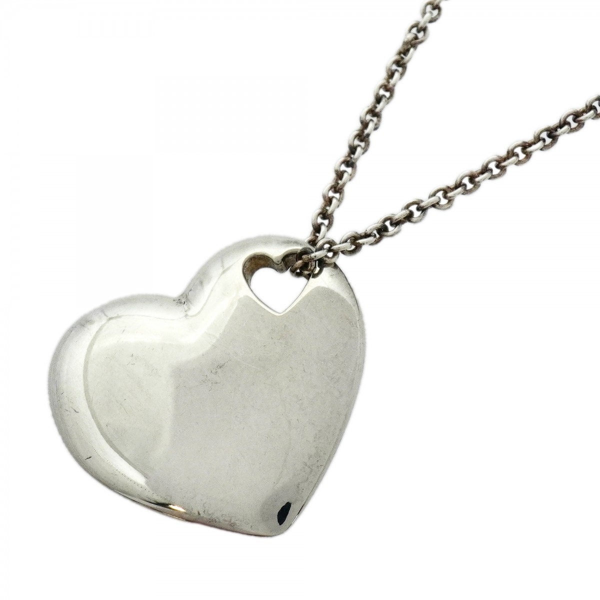 【6jcb0626-k】ティファニー ネックレス ハートインハート シルバー925【中古】レディース