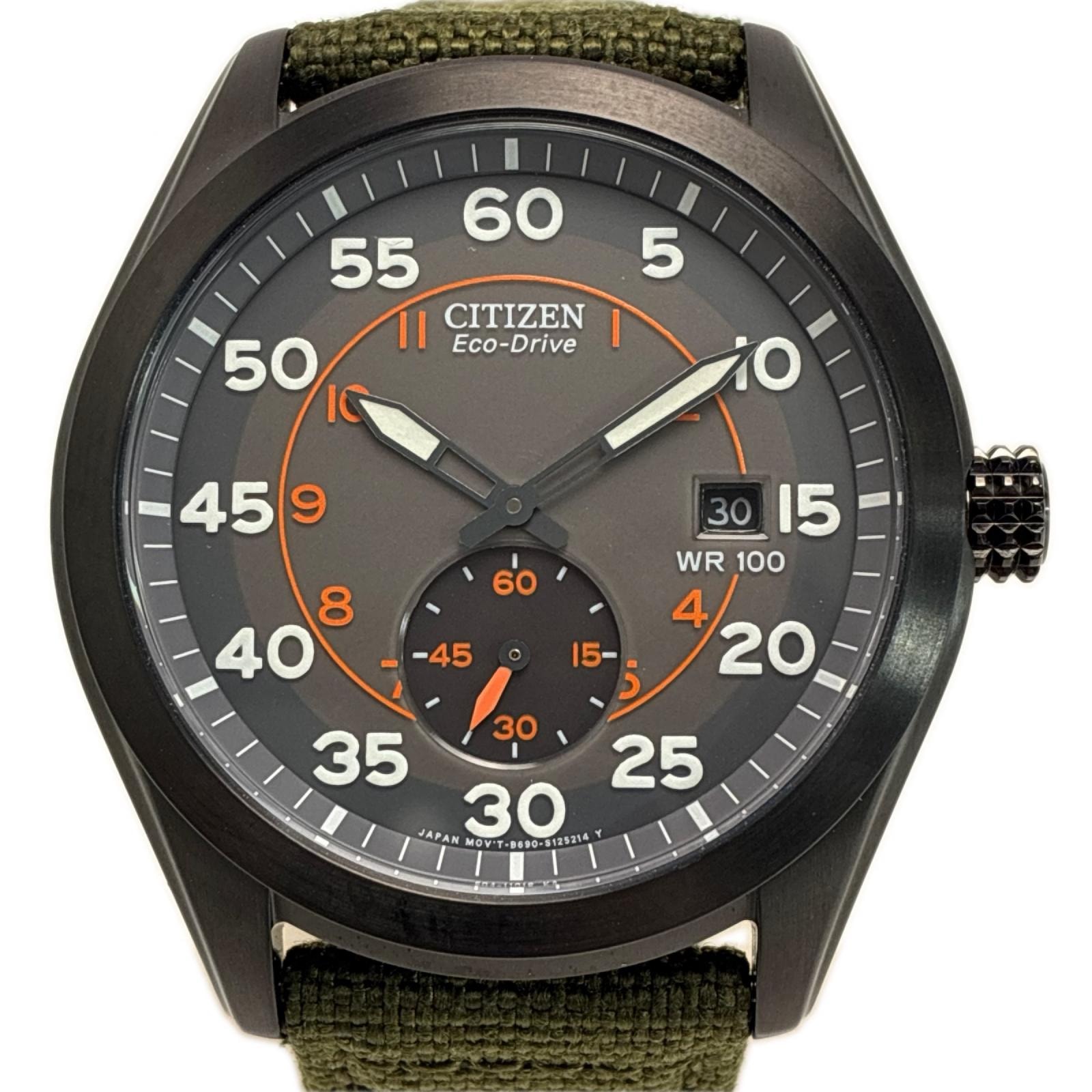 CITIZEN シチズン エコドライブ ミリタリー B690-S086736 ブラック ソーラー メンズ 腕時計 Eco-Drive