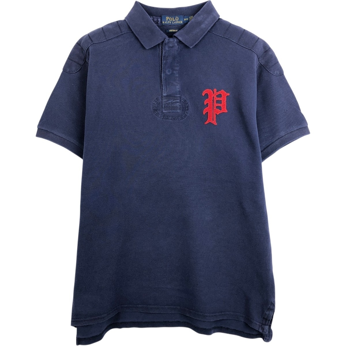古着 ラルフローレン Ralph Lauren POLO RALPH LAUREN CUSTOM FIT 半袖 ラガーシャツ メンズM相当/eaa657519