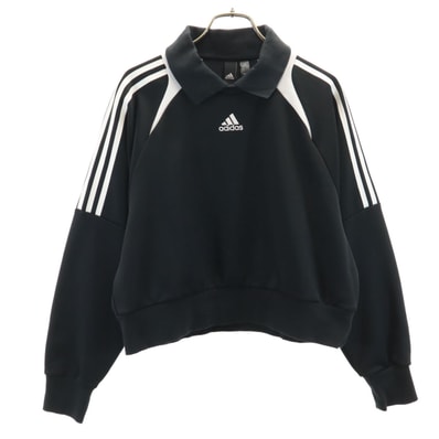 adidas アディダス 長袖 トラック スウェット L ブラック アンクル丈