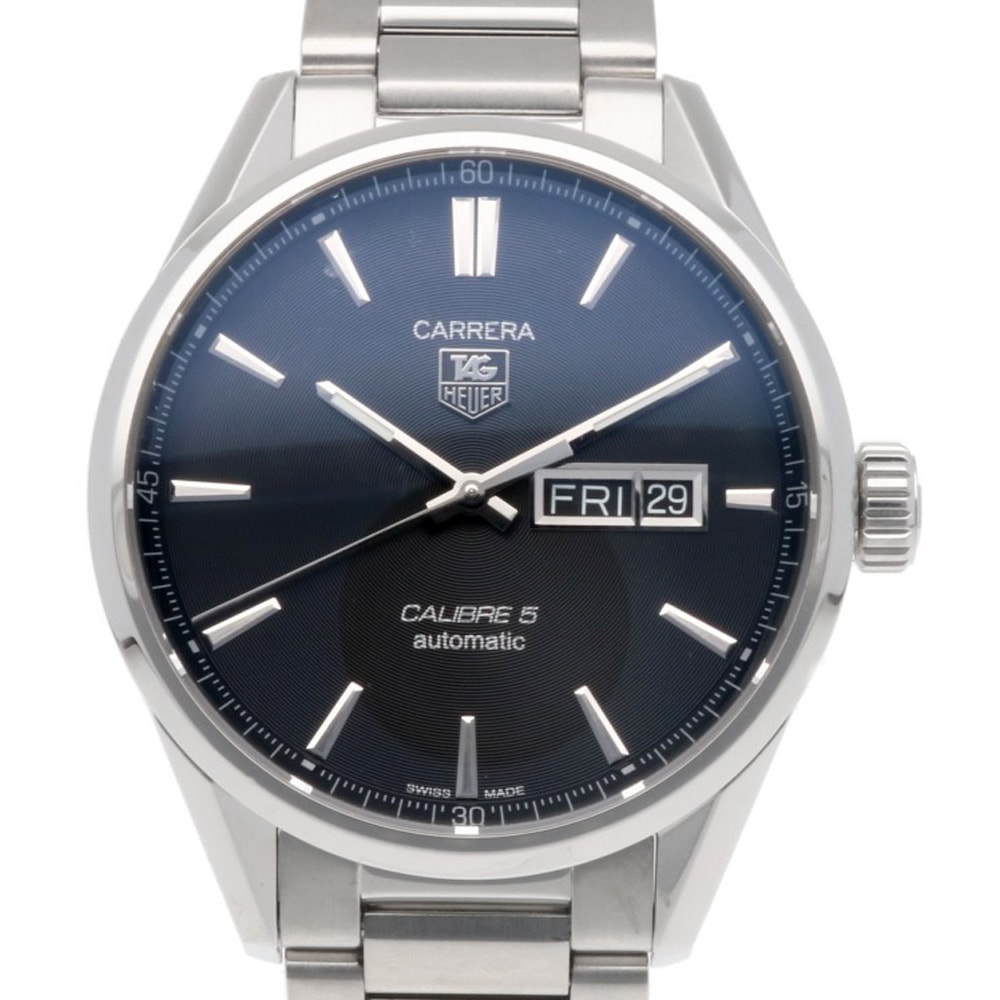 タグホイヤー カレラ キャリバー5 腕時計 時計 ステンレススチール WAR201A-1 自動巻き オーバーホール済 磨き直し済 メンズ 1年保証 TAG HEUER  中古