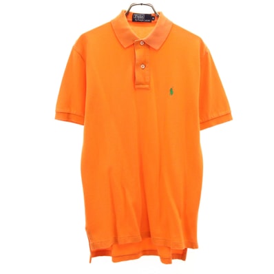 Polo by Ralph Lauren ポロバイラルフローレン 半袖 ポロシャツ S オレンジ 鹿の子