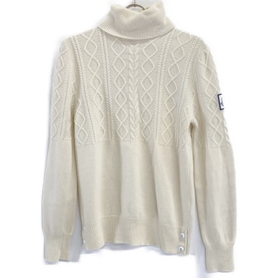 モンクレール ガムブルー ウール タートルネックセーター M