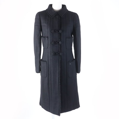 極美品 シャネル
コート ブラック レディース 36 P28956 06A