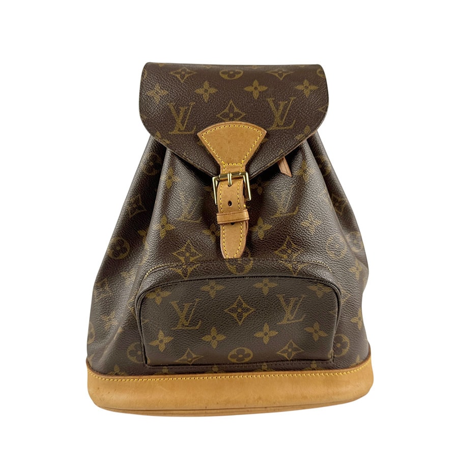 ルイ ヴィトン LOUIS VUITTON リュック モノグラム モンスリ MM モノグラムキャンバス ブラウン ゴールド レディース M51136【中古】 z6951