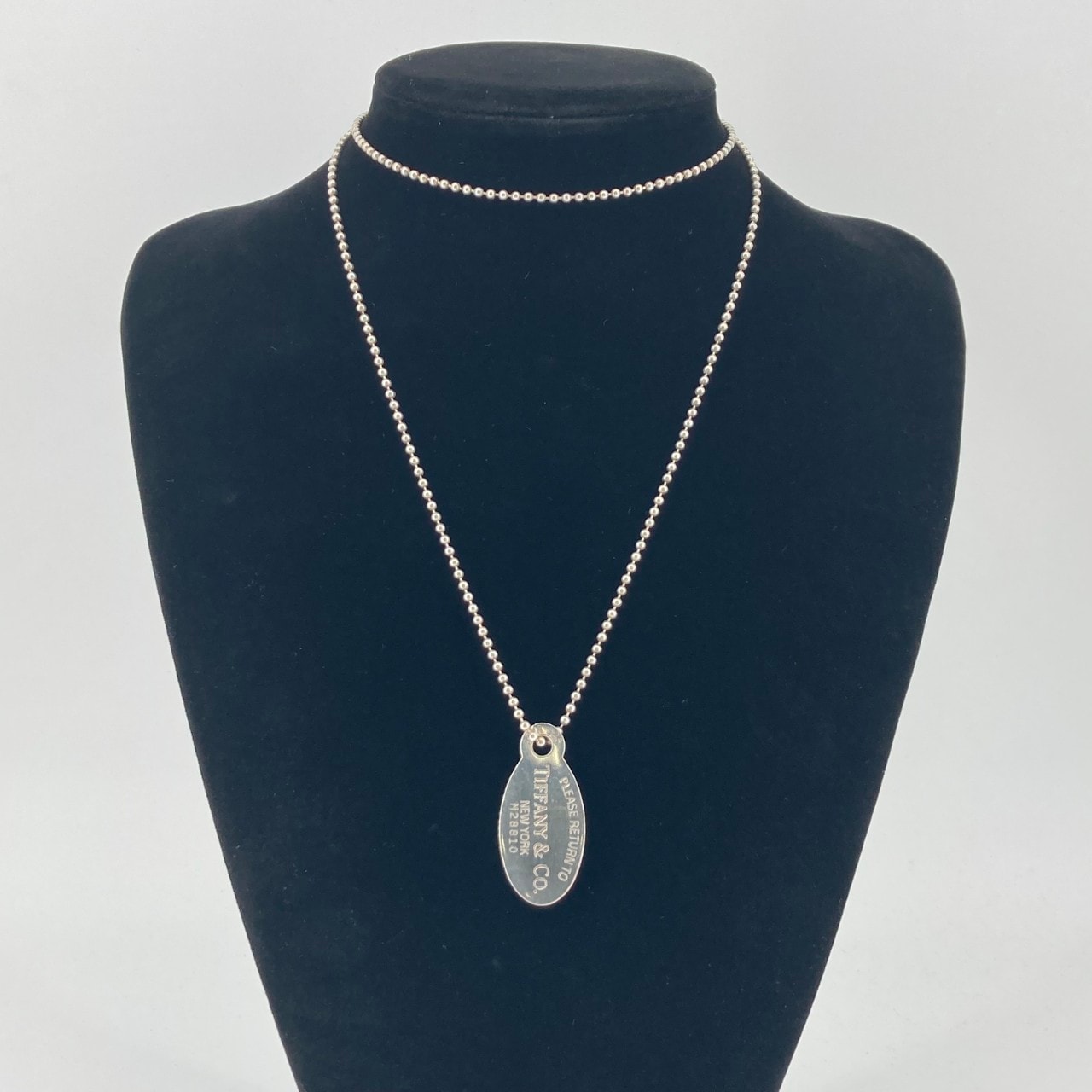 TIFFANY&Co.(ティファニー) リターン トゥ ティファニー  オーバルタグ Ag925 ロングチェーン ネックレス 26.76g シルバー