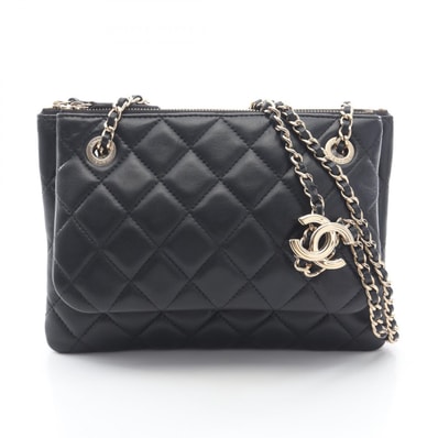 シャネル CHANEL マトラッセ ショルダーバッグ バッグ ラムスキン(羊革) レディース ブラック系 【中古】