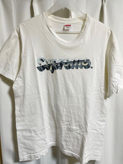 Supreme Chrome Logo Tee "White"