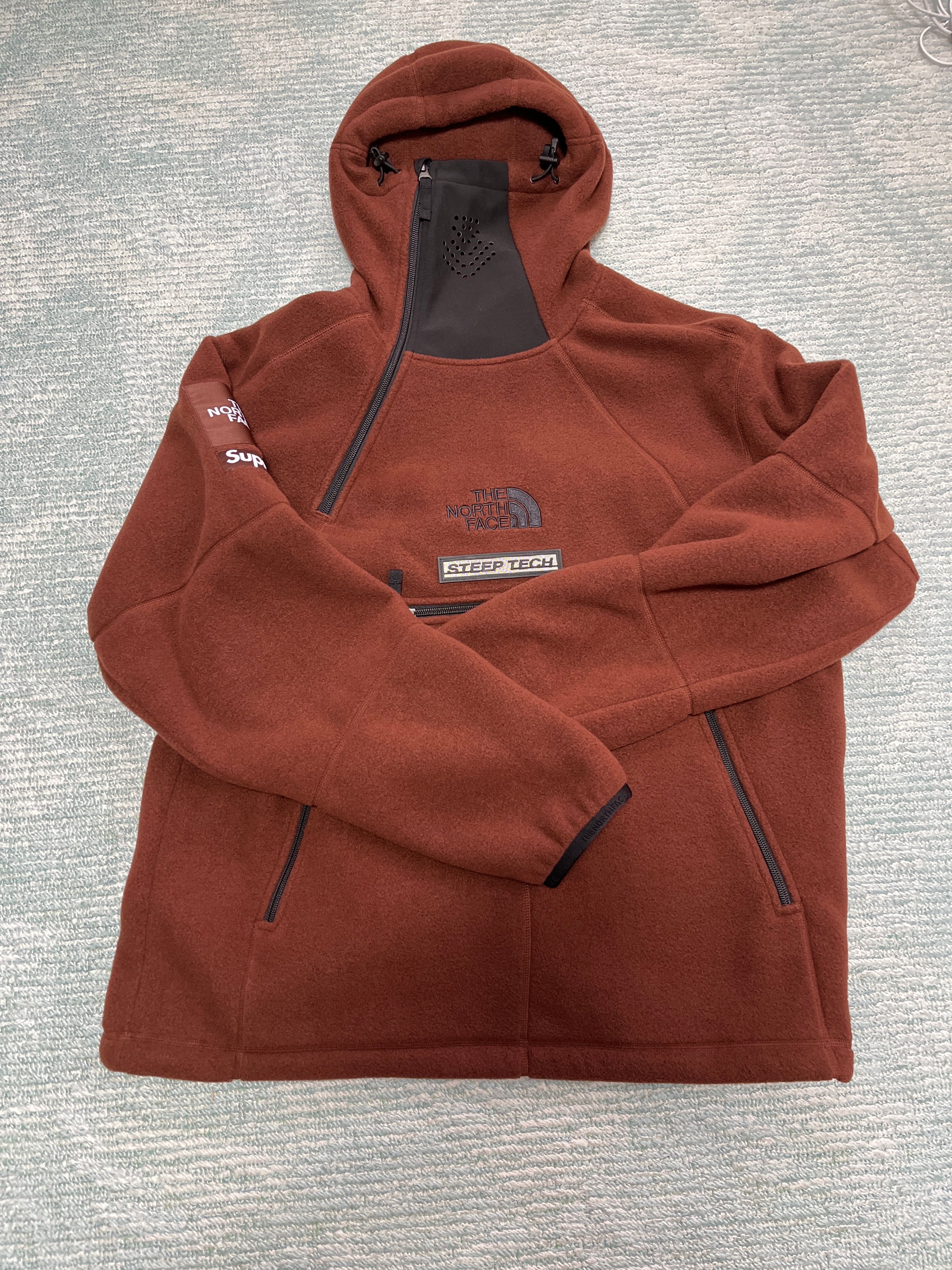 Supreme x The North Face Steep Tech Fleece Pullover "Brown"