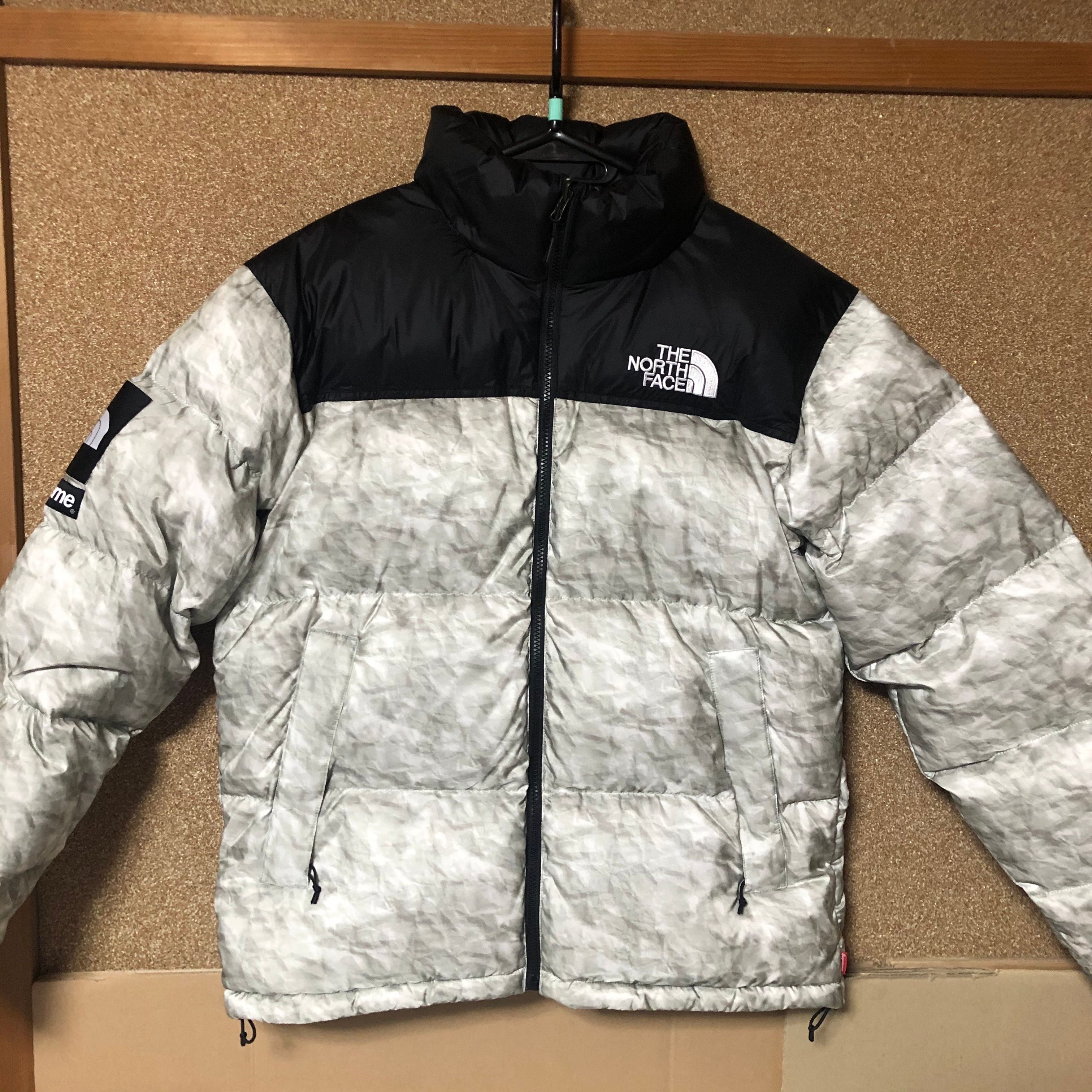 Supreme x The North Face Nuptse Jacket "White Paper Print"