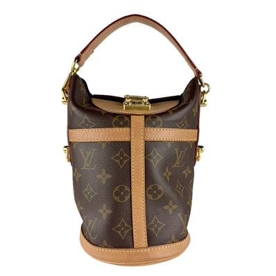 ルイ ヴィトン LOUIS VUITTON ハンドバッグ ショルダーバッグ モノグラム ダッフルバッグ モノグラムキャンバス ブラウン ゴールド レディース M43587【中古】 z9134