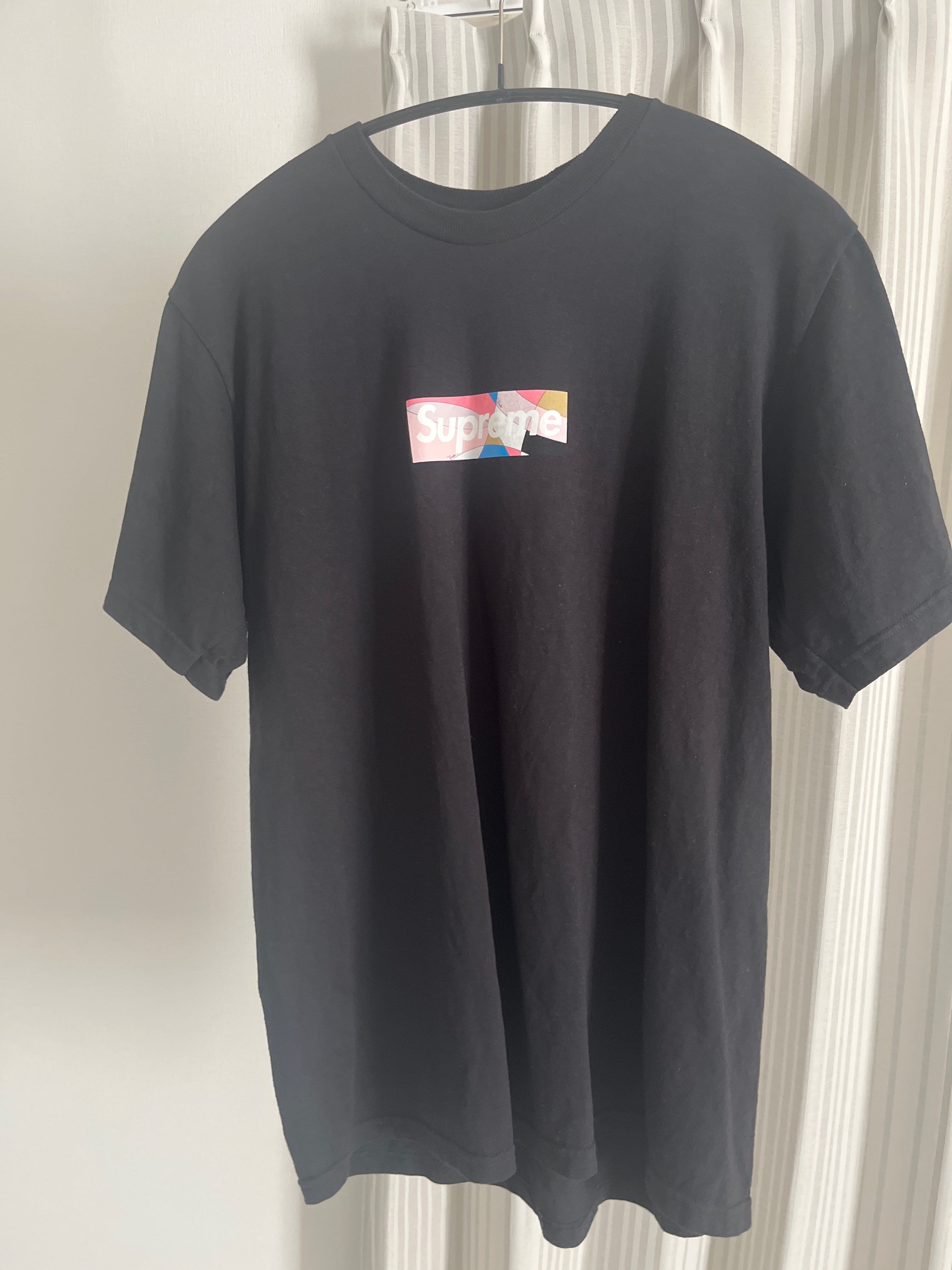 Supreme / Emilio Pucci® Box Logo Tee "Black/Pink"