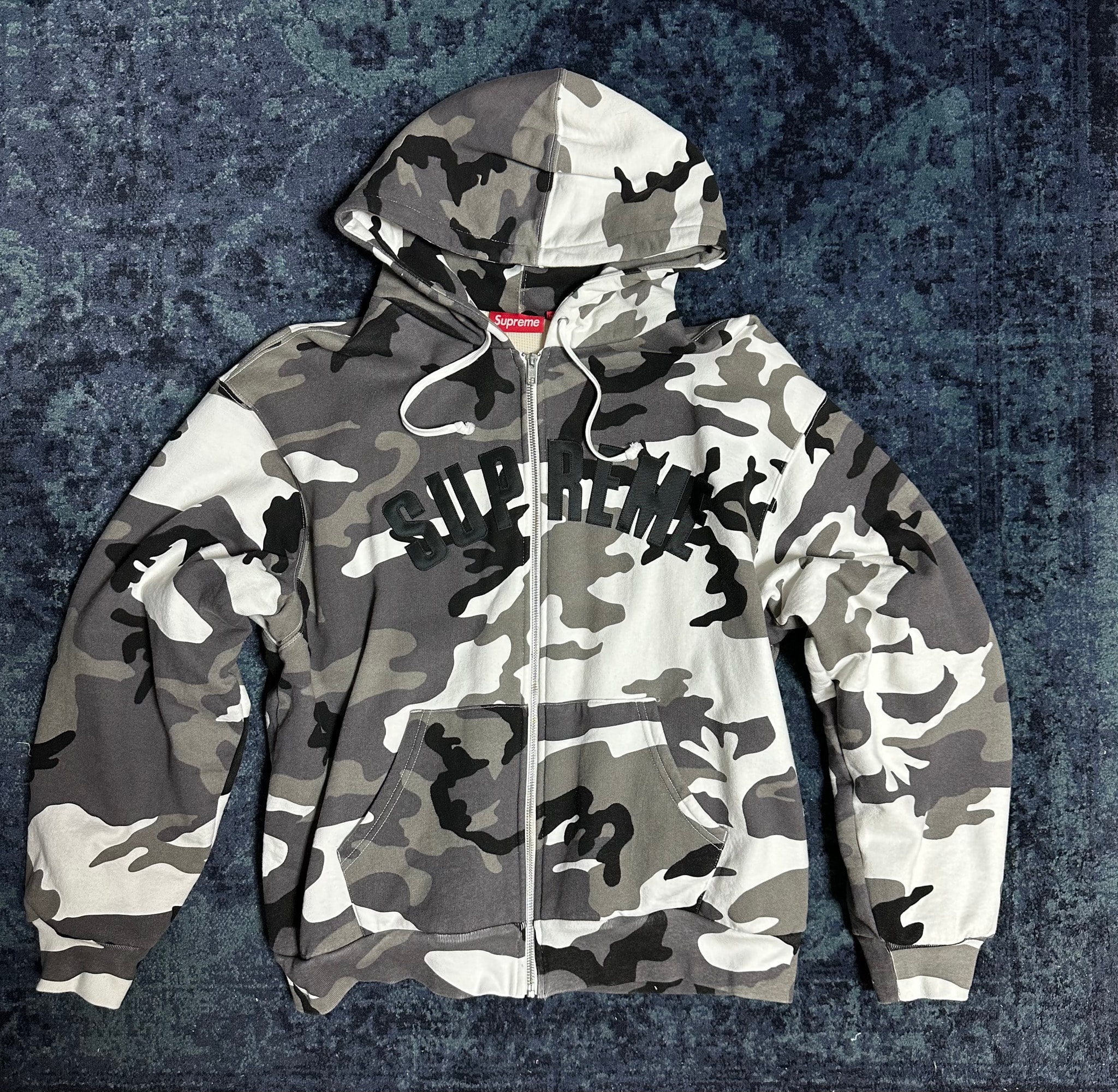 Supreme Arc Thermal Lined Zip Up Hooded Sweatshirt (25AW) "Snow Camo"