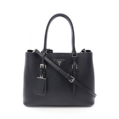 プラダ PRADA SAFFIANO CUIR 2WAY トートバッグ バッグ サフィァーノレザー レディース ブラック系 BN2838 【中古】