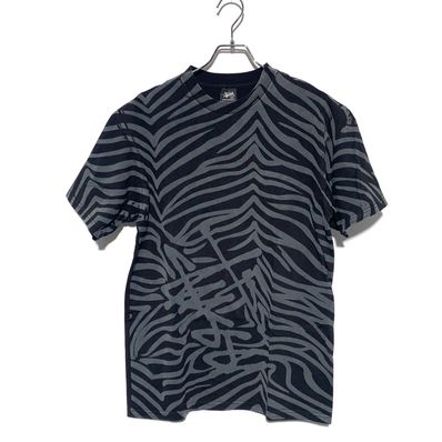 STUSSY Zebra Print Tee Black