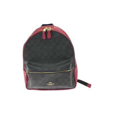COACH コーチ レディース リュック バックパック シグネチャー F32200 レッド×ブラウン