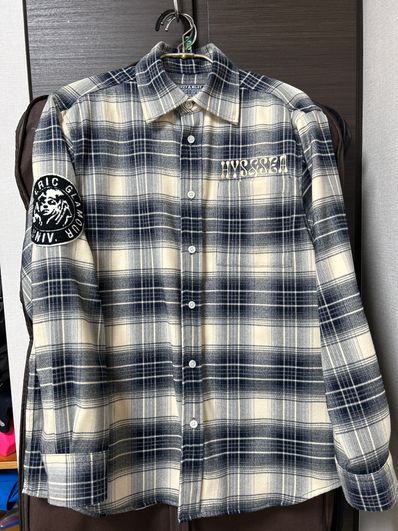 WIND AND SEA x HYSTERIC GLAMOUR Check Shirt "Navy"