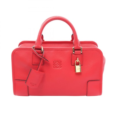 ロエベ LOEWE アマソナ28 ハンドバッグ バッグ レザー レディース レッド系 【中古】