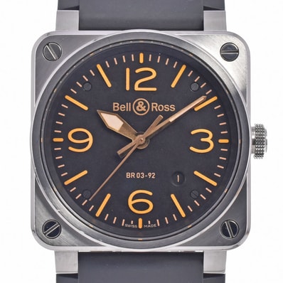 ベル&ロス Bell&Ross BR03-92 GOLDENHERI-CA ゴールデンヘリテージ ブラック 自動巻き メンズ 美品 箱・保証書付き 腕時計 Q#148989