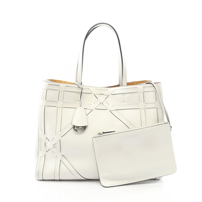 ディオール Dior ジャイアントカナージュ コネクト トートバッグ バッグ レザー レディース ホワイト系 【中古】