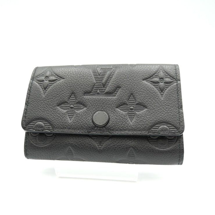 LOUIS VUITTON(ルイ・ヴィトン)ヴィクター・ウォレット モノグラム・シャドウ 三つ折り財布 キーケース ブラック レザー M12635 メンズ【中古】