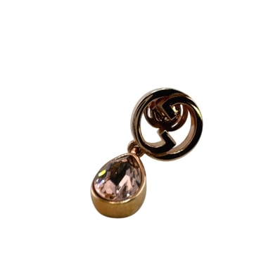 グッチ GUCCI ピアス ブロンディ インターロッキングGクリスタルドロップピアス 片方のみ ピンクゴールド