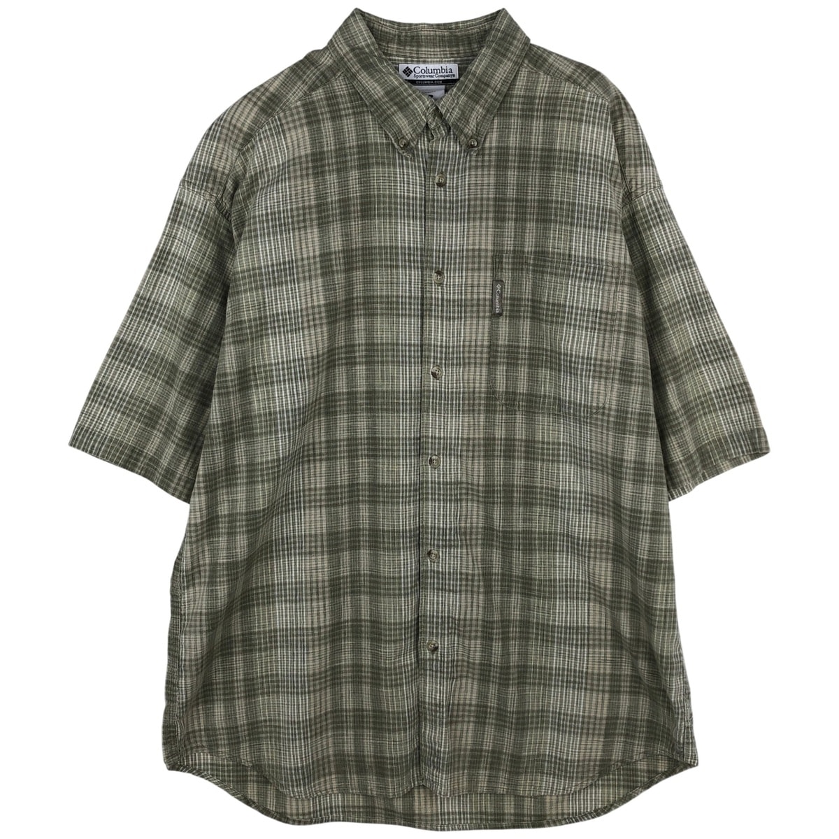 古着 コロンビア Columbia 半袖 ボタンダウン チェックシャツ メンズXL相当/rab182160