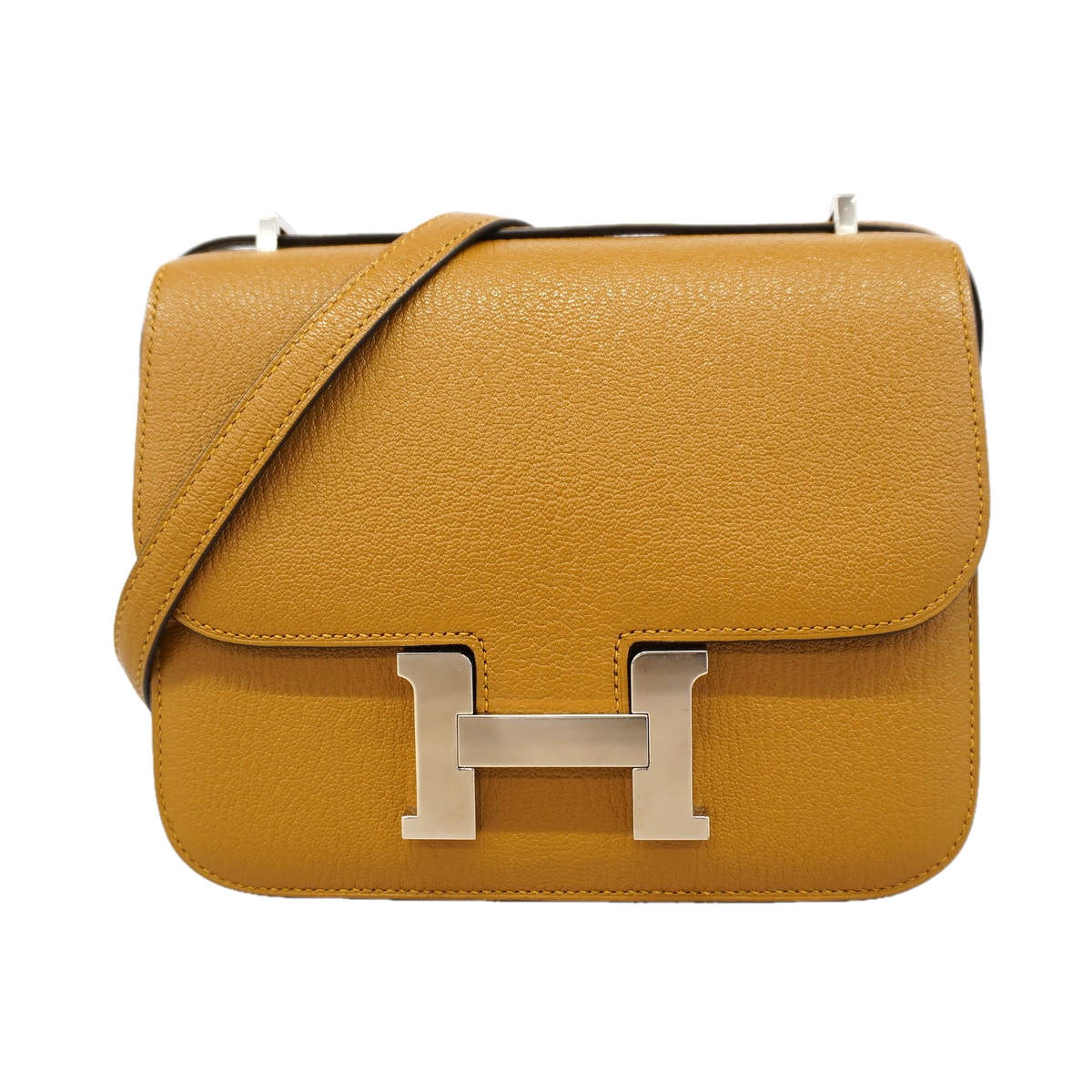 ★最終価格★SALE【6id5272】エルメス ショルダーバッグ コンスタンスミニヴェルソ シェブルミゾル セサミ/ローズエクストリーム シルバー金具 Z刻印【中古】レディース