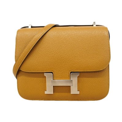 ★最終価格★SALE【6id5272】エルメス ショルダーバッグ コンスタンスミニヴェルソ シェブルミゾル セサミ/ローズエクストリーム シルバー金具 Z刻印【中古】レディース