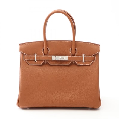 エルメス HERMES バーキン30 ハンドバッグ バッグ レザー トゴ トゴ ゴールド レディース ブラウン系 【中古】