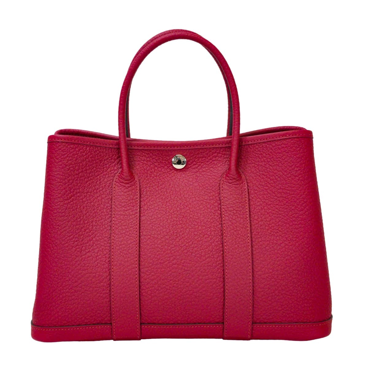 HERMES エルメス トートバッグ ガーデンパーティ 30 TPM オールレザー ルージュグレナ ヴァッシュカントリー シルバー金具 C刻印 新品未使用