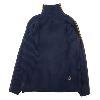 TOMMY HILFIGER トミーヒルフィガー ニット タートルネック ニット ネイビー系 XXL【中古】
