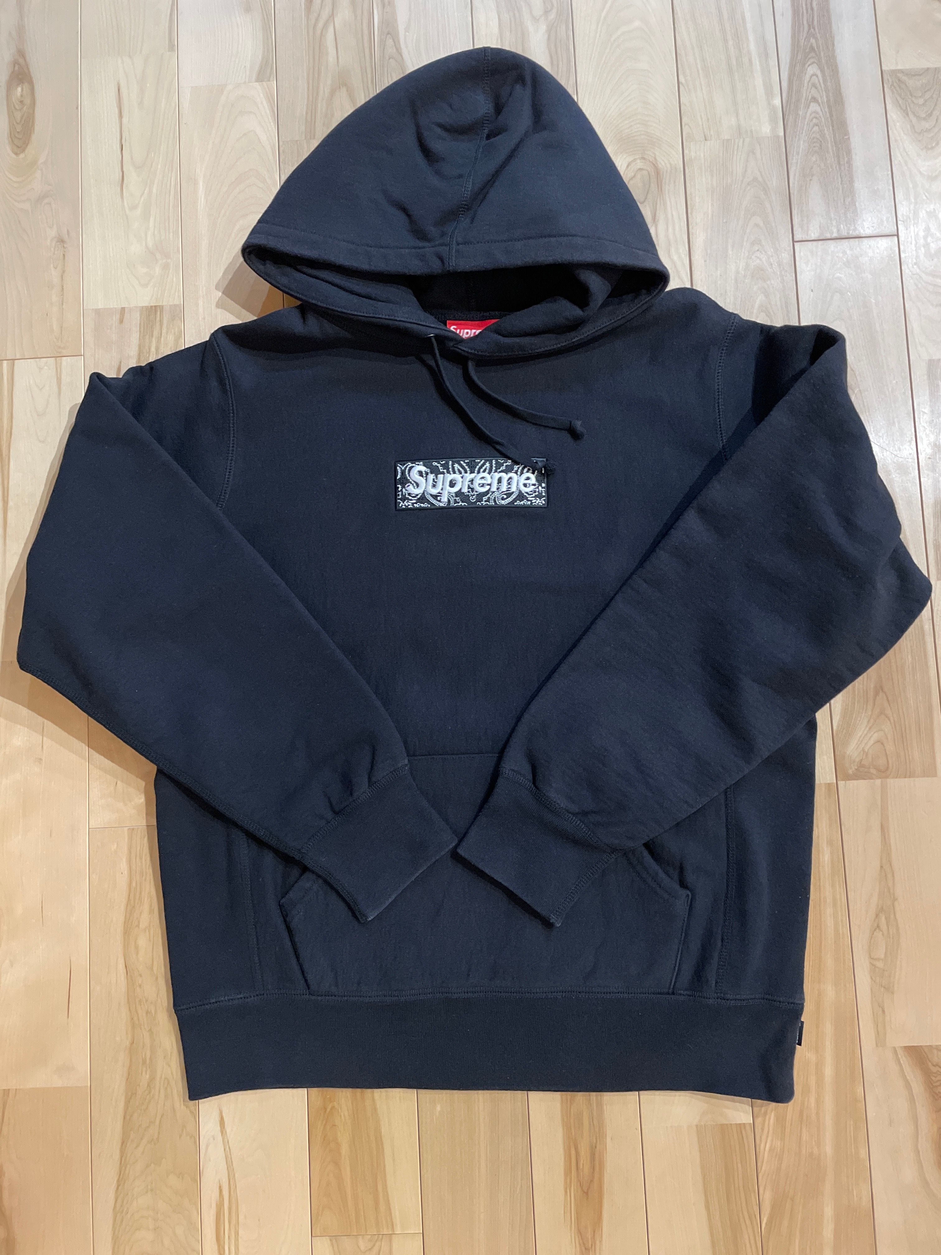 Supreme Bandana Box Logo Hooded Sweatshirt "Black"