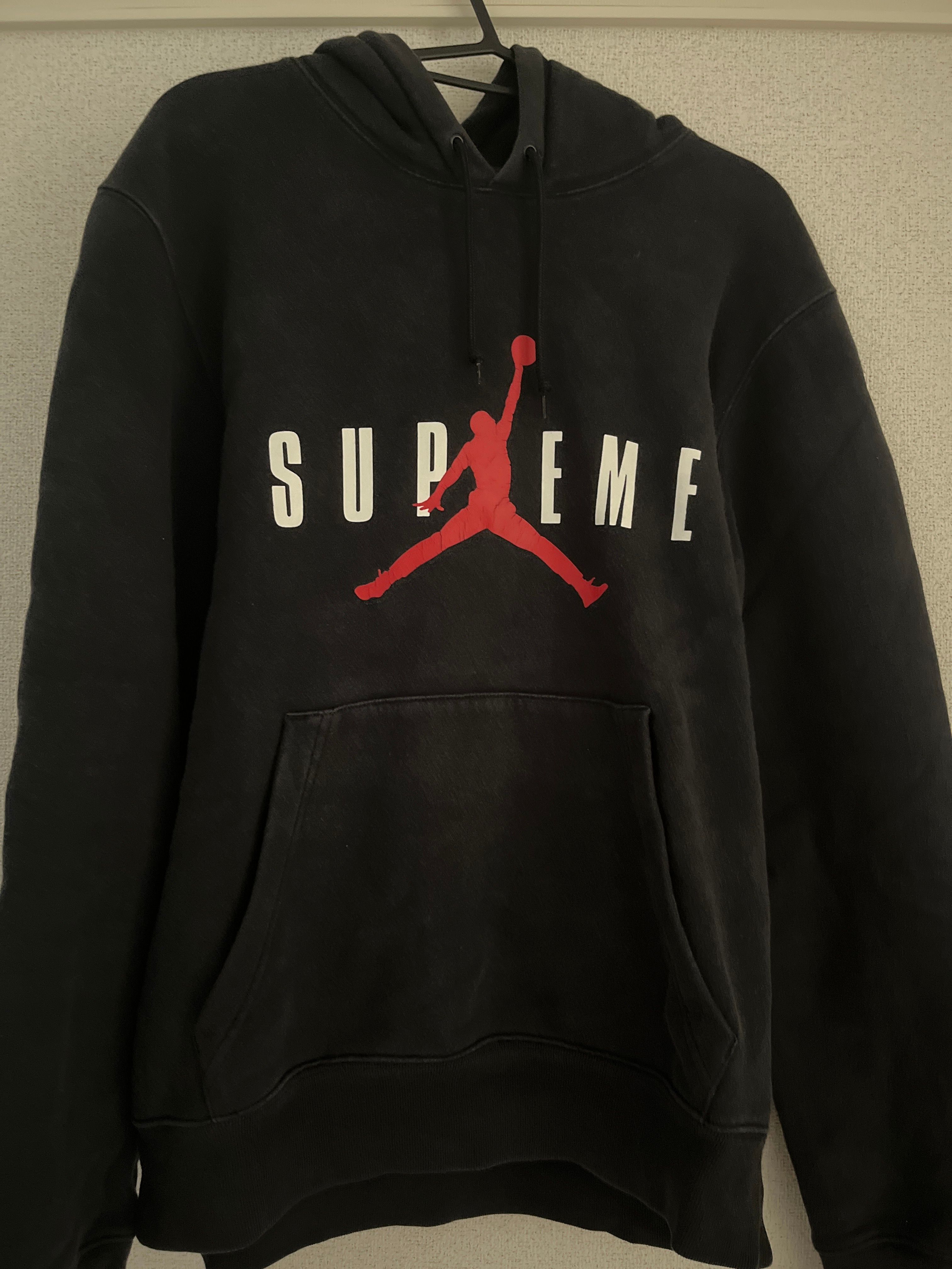 Supreme NIKE Air Jordan Hooded Sweatshirt "Black"