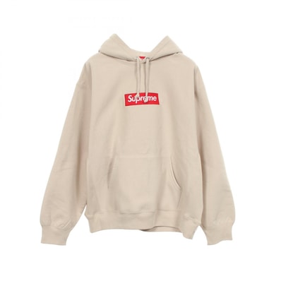 シュプリーム Supreme Box Logo Hooded Sweatshirt パーカー 衣料品 トップス コットン ポリエステル メンズ ベージュ系 【中古】