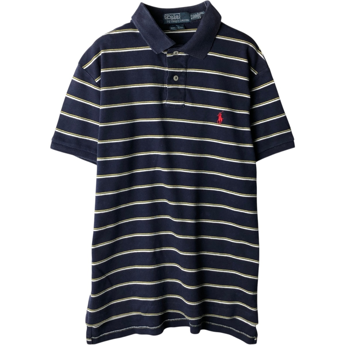 古着 ラルフローレン Ralph Lauren POLO by Ralph Lauren COSTOM FIT 半袖 ボーダー ポロシャツ メンズS相当/eaa637476