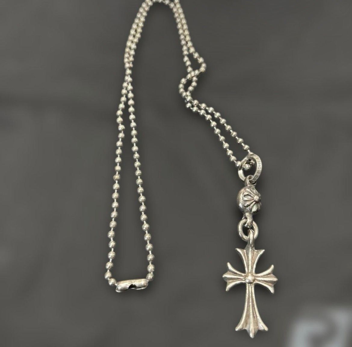 Chrome Hearts 1 Ball Tiny CH Cross Charm "Silver"