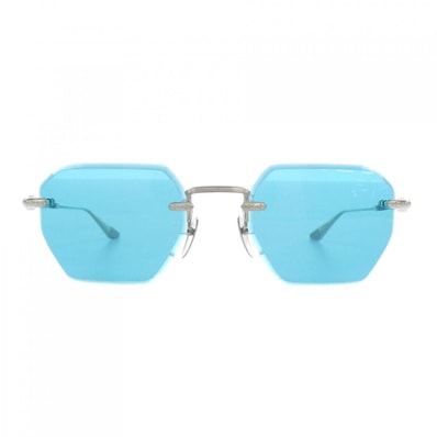 Chrome Hearts HOLE SHOT Titanium Rimless Sunglasses "Silver/Blue"