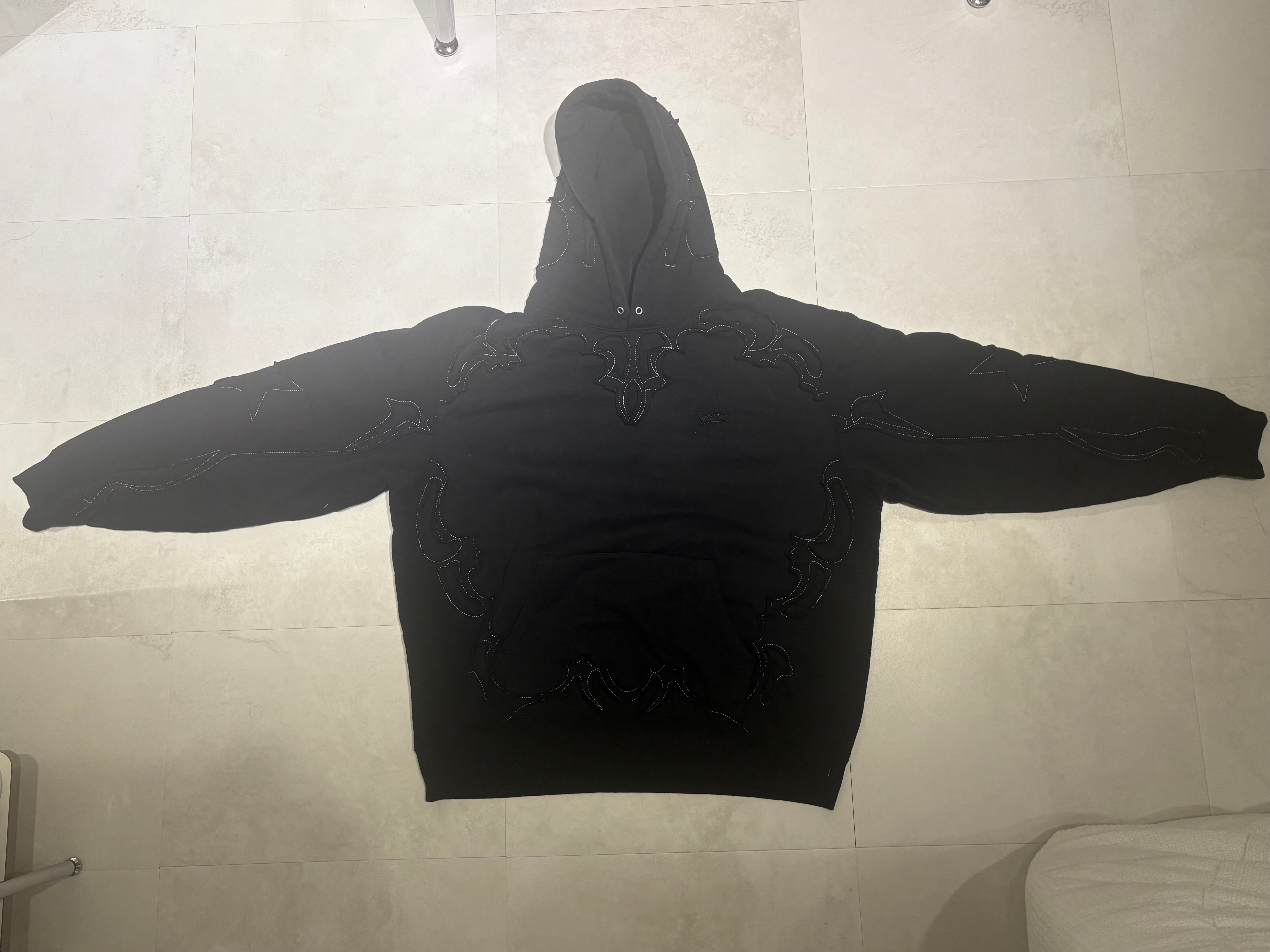 Supreme Western Cut Out Hooded Sweatshirt "Black"