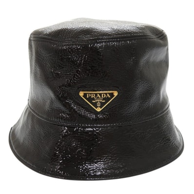 プラダ トライアングルロゴ 1HC137 バケットハット パテン