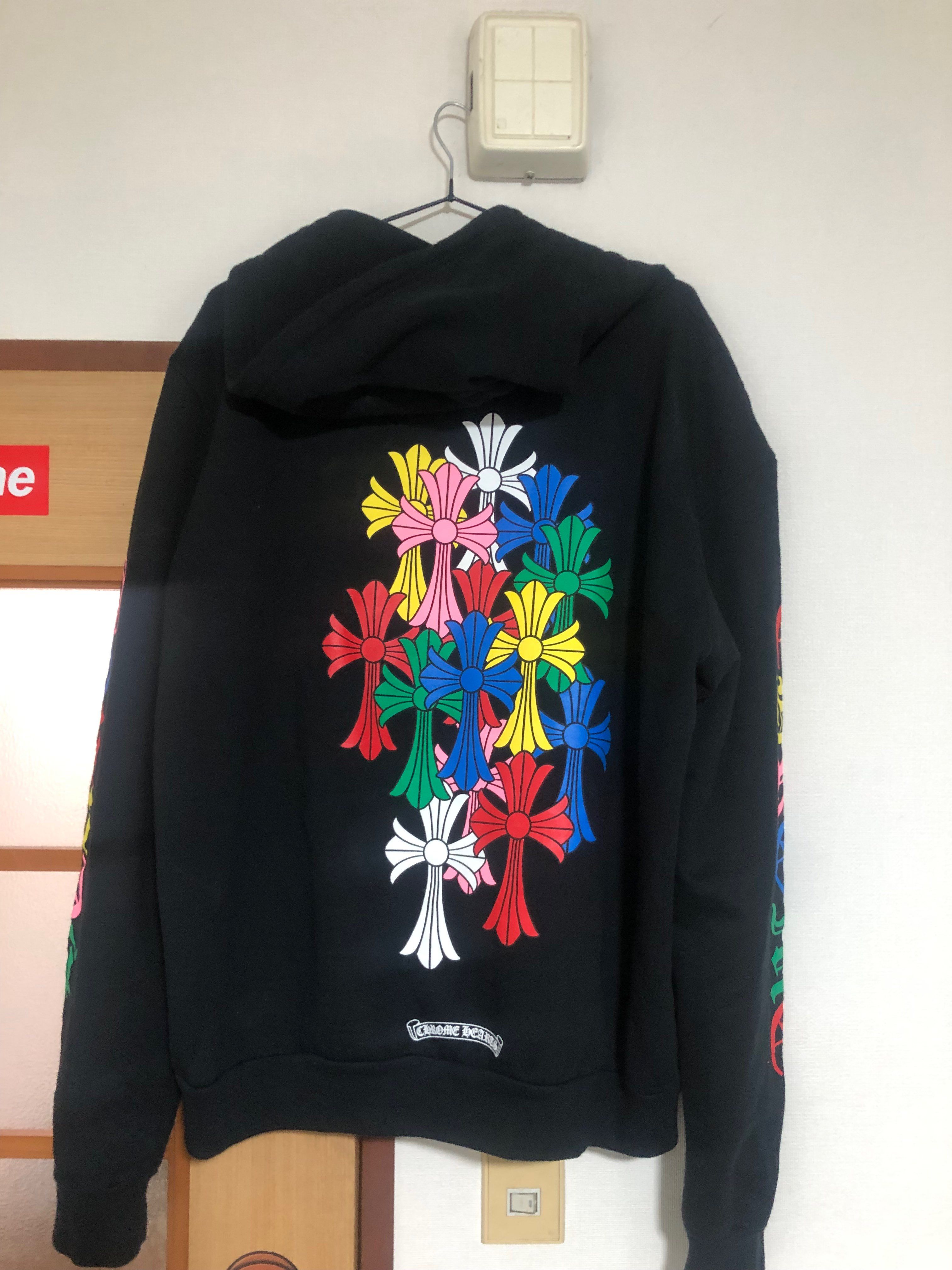 Chrome Hearts Multi Color Cross Cemetery Zip Up Hoodie "Black"