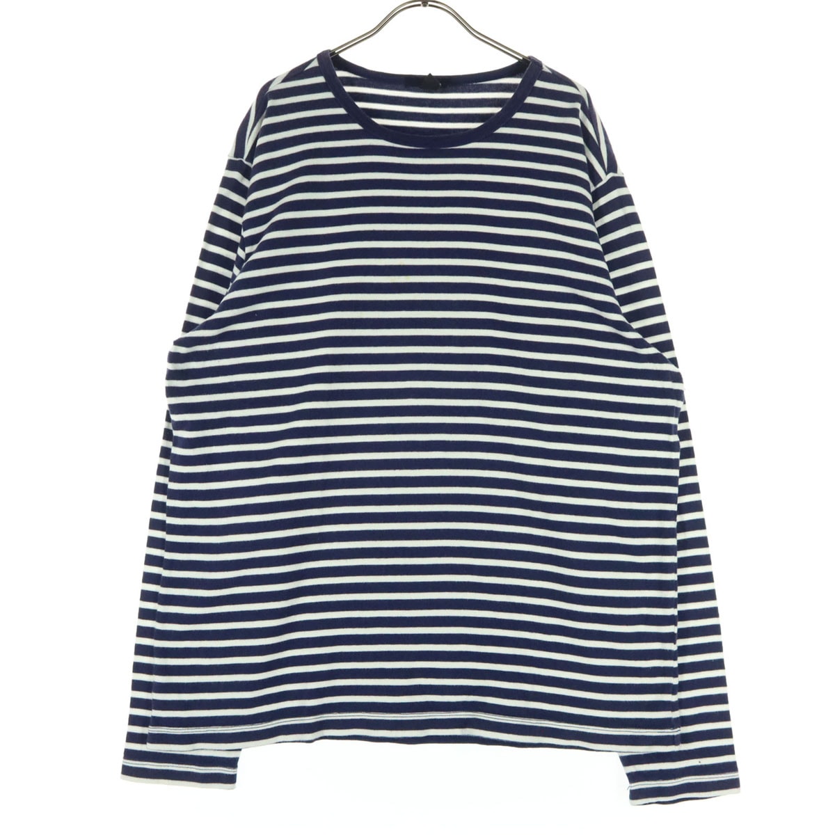 GAP ギャップ コットン バイカラー ボーダー柄 長袖 カットソー XL ネイビー