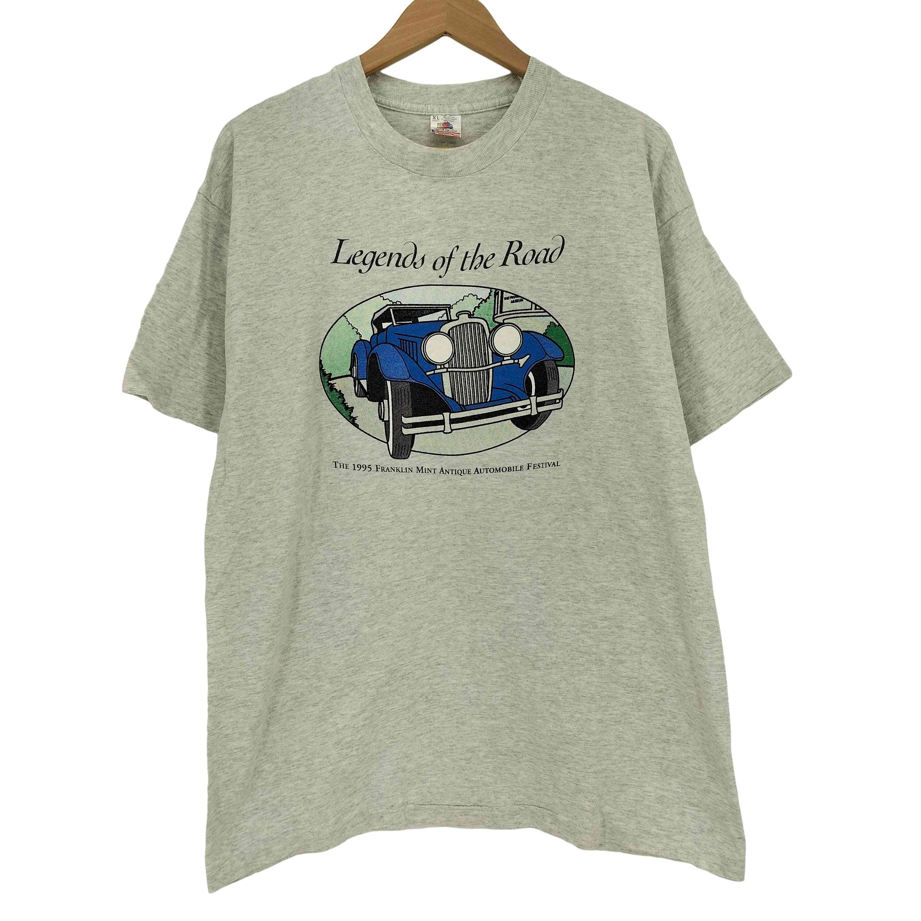80s USA製 LEGENDS OF THE ROAD プリント クルーネック半袖Tシャツ【1140542642050】