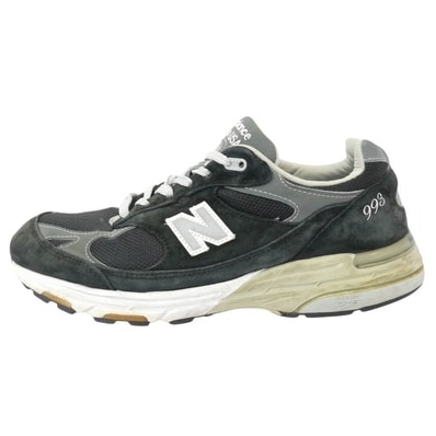 NEW BALANCE ニューバランス スニーカー MR993 USA製 スニーカー ランニングシューズ グレー系 28.5cm程度【中古】