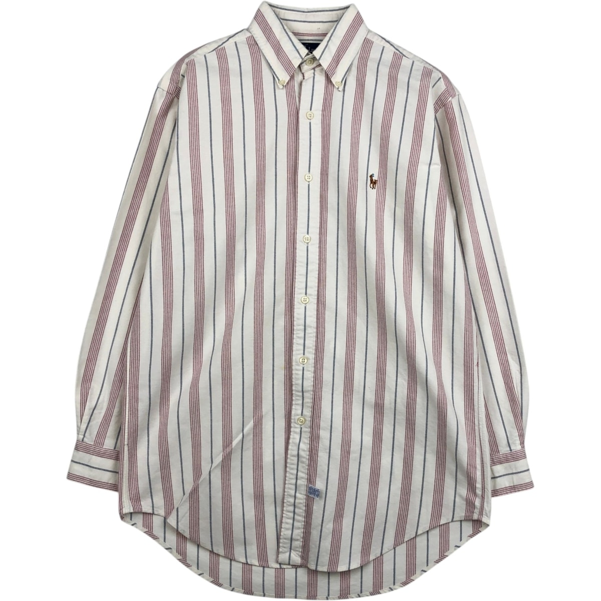 古着 ラルフローレン Ralph Lauren YARMOUTH 長袖 ボタンダウンストライプシャツ メンズM相当/eaa629064